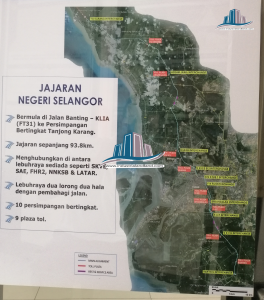 Map of West Coast Expressway (WCE). Jajaran Negeri Selangor