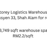 Single Storey Logistics Warehouse space, Seksyen 33 shah alam for rent