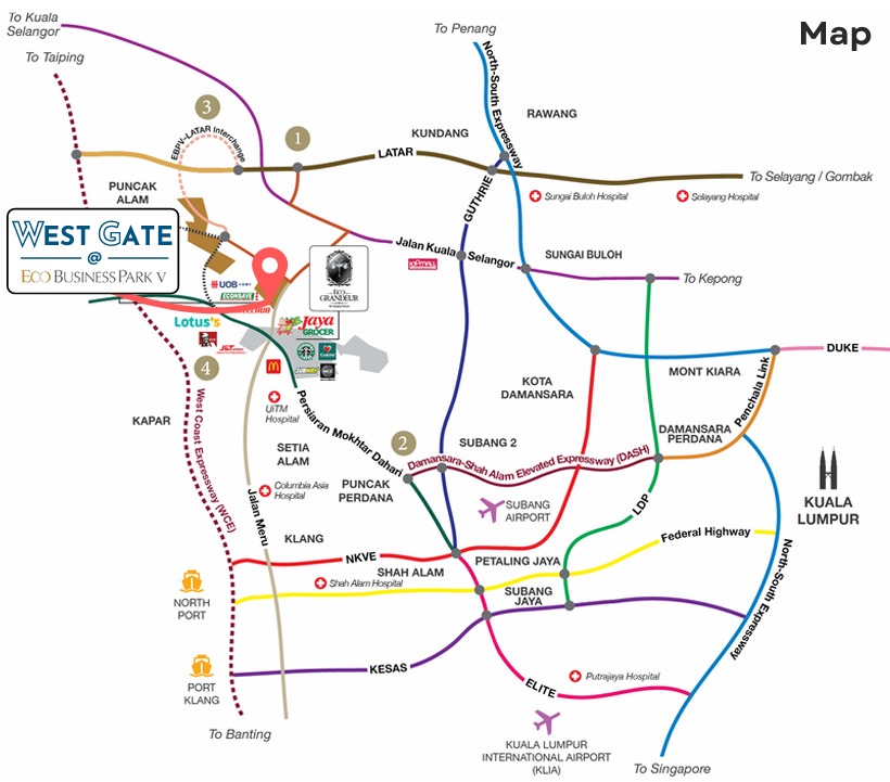 factory building for sale: West-Gate-@Eco-Business-Park-V-Map